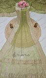 Mehndi Green Pure Banarasi Handloom Khaddi Chiffon Saree