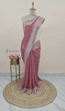 Rouge Pink Banarasi Handloom Khaddi Chiffon Zari Saree - Truth Fab 