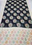 Black Banarasi Handloom Khaddi Georgette Saree With Water Zari -Truth Fab