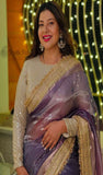 Royal Purple Banarasi Handloom Tissue Silk Saree - Truth Fab