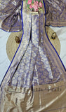 Azure Blue Banarasi Handloom Katan Silk Saree - Truth Fab