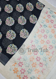 Black Banarasi Handloom Khaddi Georgette Saree With Water Zari -Truth Fab