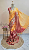 2d Shades Pure Banarasi Handloom Chiffon Saree