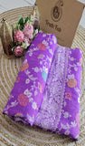 Purple Pure Banarasi Handloom Tussar Georgette - Meenakari Saree -  Truth Fab