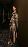 Black Banarasi Handloom Katan Silk Saree - Truth Fab
