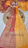2D Shades Pure Banarasi Handloom Chiffon Saree