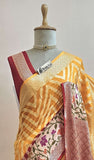 2d Shades Pure Banarasi Handloom Chiffon Saree
