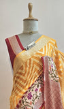 2d Shades Pure Banarasi Handloom Chiffon Saree
