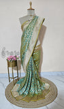 Umber Green Pure Banarasi Handloom Katan Silk Saree