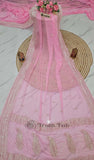 Blush Pink Color Pure Banarasi Handloom Chiffon Saree
