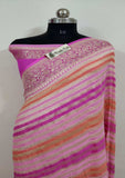 Multi Banarasi Handloom Khaddi Georgette Saree With Water Zari - Truth Fab