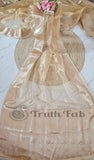 Golden Pure Banarasi Handloom Tissue Silk Saree