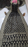 Black Banarasi Handloom Khaddi Georgette Saree With Water Zari -Truth Fab