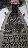 Black Color Pure Banarasi Handloom Khaddi Georgette Saree- Water Zari