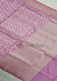 Baby Pink Color Pure Banarasi Handloom Katan Silk Saree- All Over Sona Rupa Jaal Work