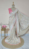 georgette handloom tussar saree