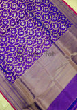 Purple Banarasi Handloom Katan Silk Saree - Truth Fab