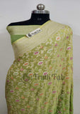 Banarasi Handloom Khaddi Georgette Saree With Meenakari - 2D Shade - Truth Fab
