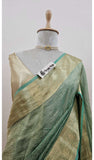 Pista Banarasi Handloom Tissue Silk Saree - Truth Fab