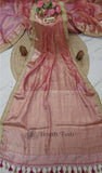 Rose Pink Banarasi Handloom Tissue Silk Saree - Truth Fab