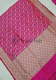 
Pink Banarasi Handloom Katan Silk Saree - Truth Fab