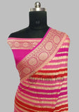 Mult Banarasi Handloom Chiffon Saree - Truth Fab