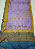 Banarasi Handloom Kora Silk Saree - Periwinkle - Truth Fab