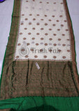 Banarasi Handloom Kora Silk Saree - Off White - Truth Fab