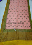 
Banarasi Handloom Kora Silk Saree - Peach - Truth Fab