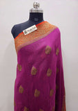 Banarasi Handloom Kora Silk Saree - Mardi Gras - Truth Fab