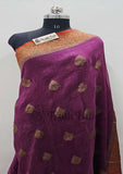 Banarasi Handloom Kora Silk Saree - Mardi Gras - Truth Fab