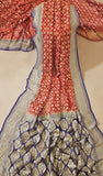 Red Pure Banarasi Handloom Khaddi Georgette Saree- Water Zari