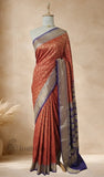 Red Pure Banarasi Handloom Khaddi Georgette Saree- Water Zari