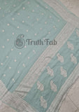 

Light Blue Banarasi Handloom Khaddi Chiffon Zari Saree - Truth Fab 