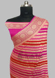 Mult Banarasi Handloom Chiffon Saree - Truth Fab