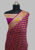 Cardinal Purple Banarasi Handloom Chiffon Saree - Truth Fab