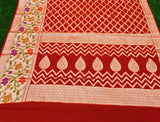 Pure handloom chiffon meenakari with Neem Zari design