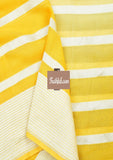 Water zari work handloom banarasi saree in pineapple yellow color