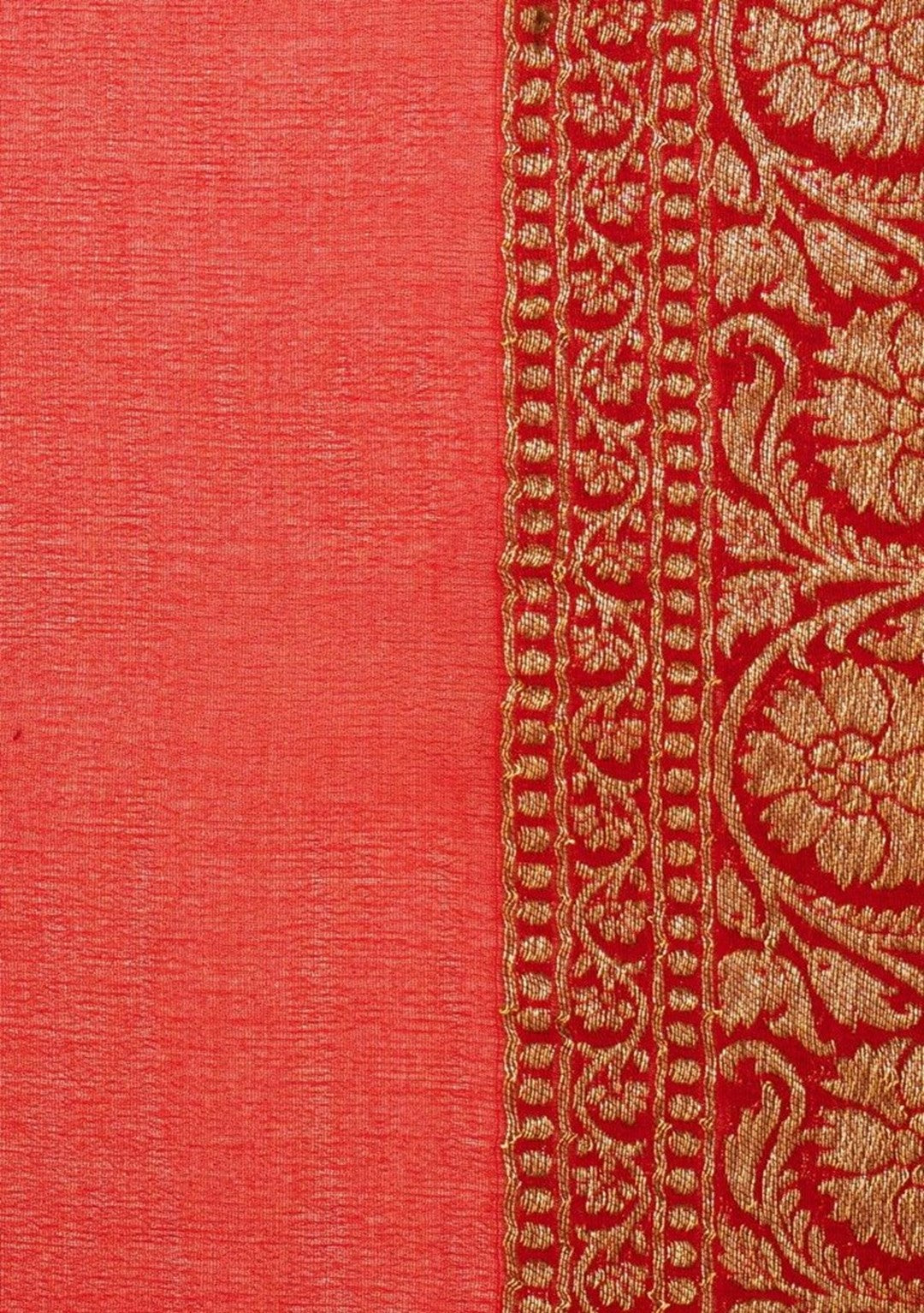 Antique zari work khaddi banarasi saree in the red border in navy blue color