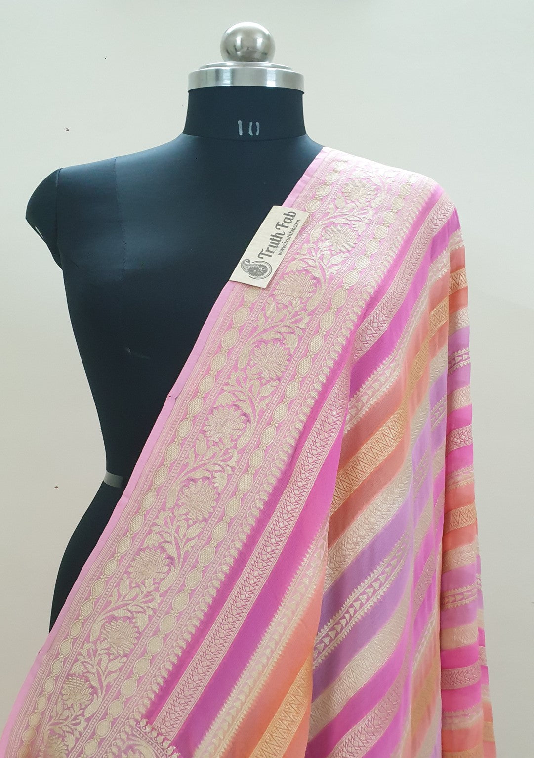 Multi Color Pure Banarasi Handloom Khaddi Georgette Dupatta