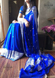 Cobalt Blue Pure Banarasi Handloom Saree